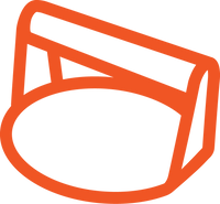 oranje silhouet hamburger pers